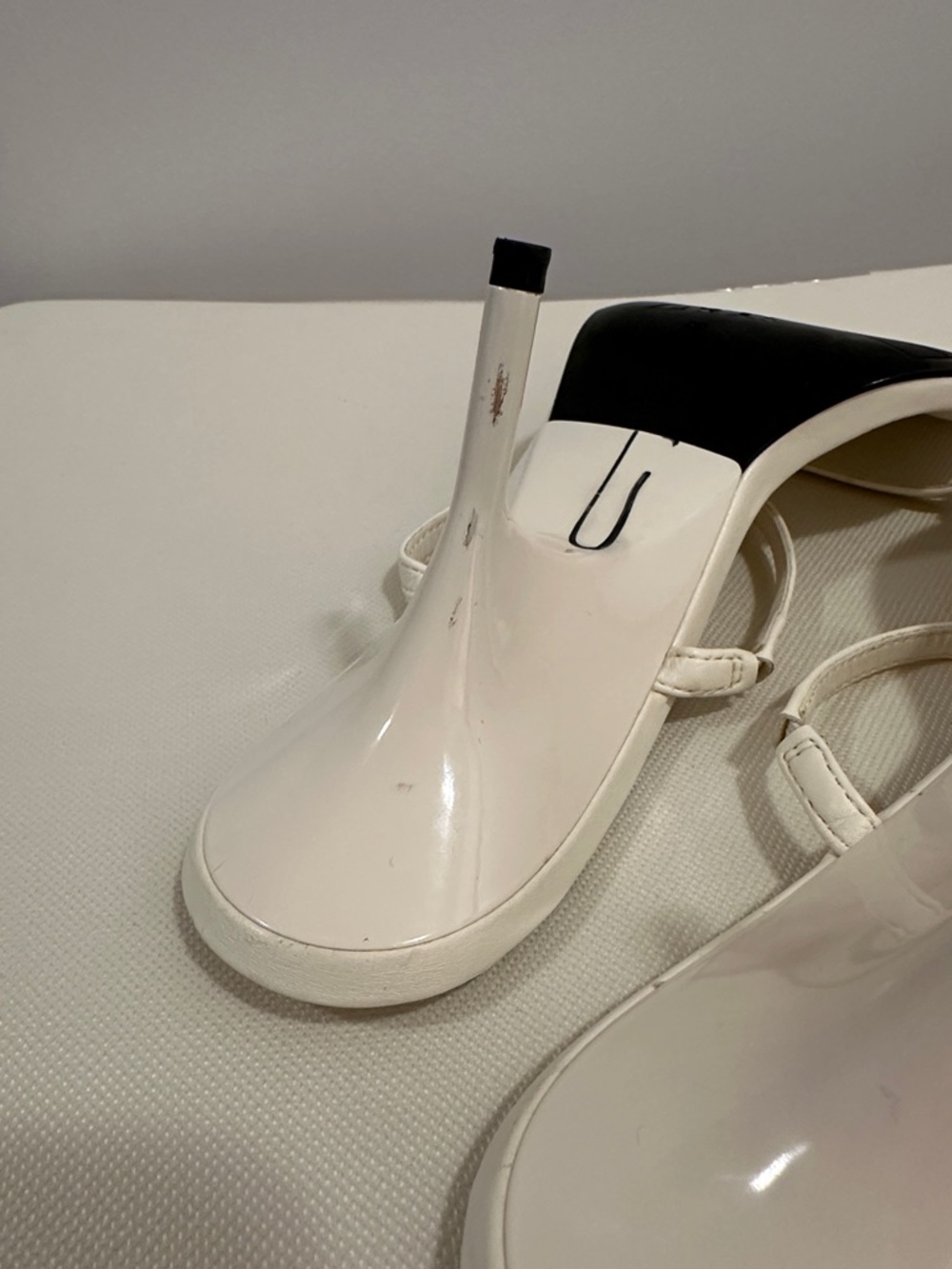 Zara White Strappy Square-Toe Stiletto Heels Sandals - Picture 6 of 8